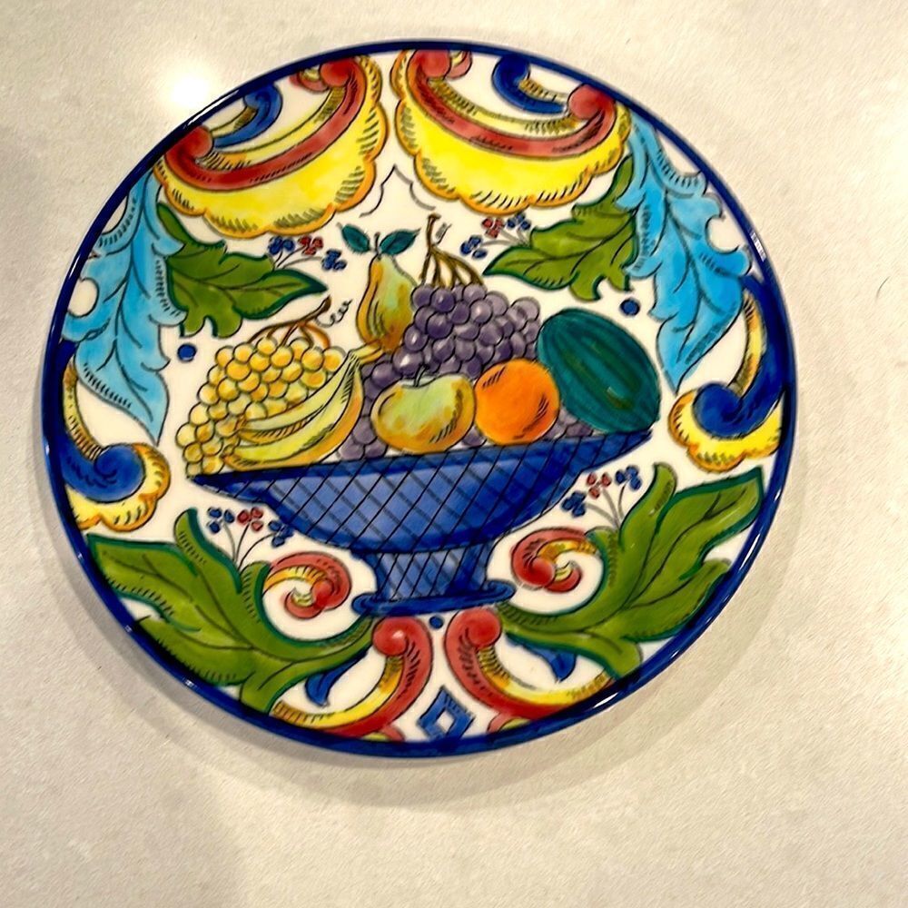 Antheor  platter or plate 8 inches in diameter approximately excellent shape.